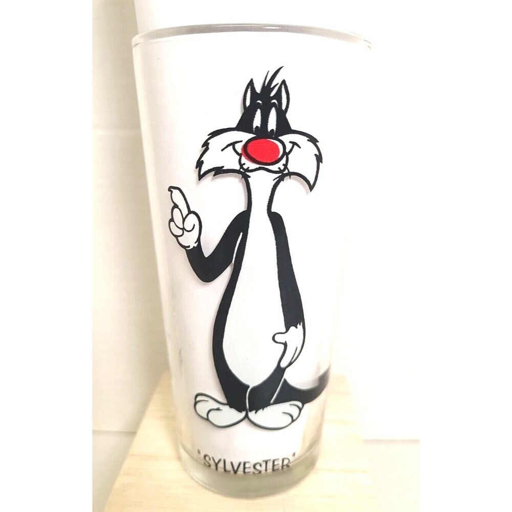 Vintage 1973 Sylvester Pepsi Cup Collector Series Looney Tunes Glass